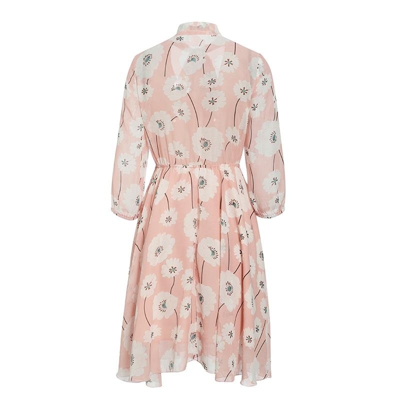 Casual Long Sleeve Floral Print Party Dress - Image 4