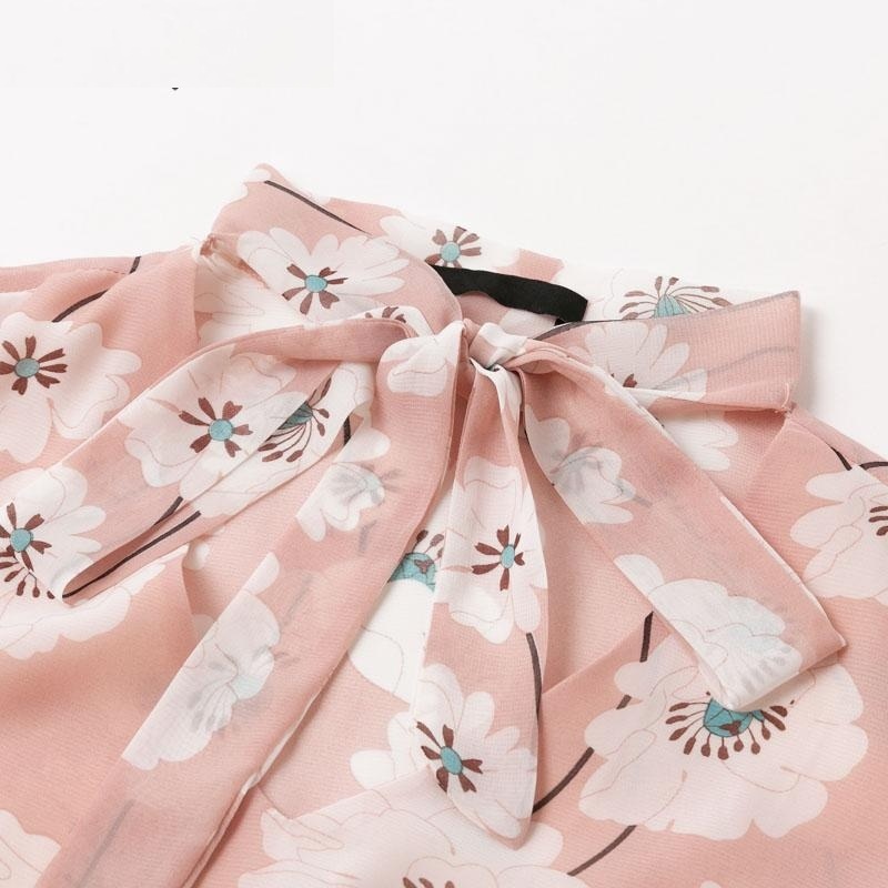 Casual Long Sleeve Floral Print Party Dress - Image 10