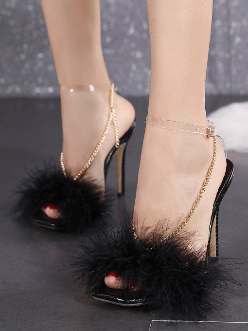 Euro Faux Pearl Chain Sandal - Image 6