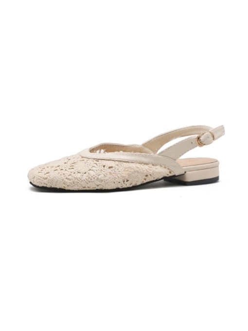 Fashion Round Closed Toe Hollow Out Flats - Image 5