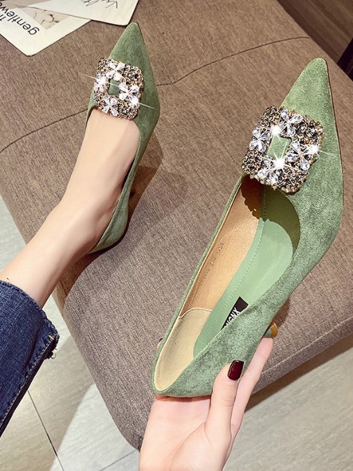 pointed toe rhinestone heels