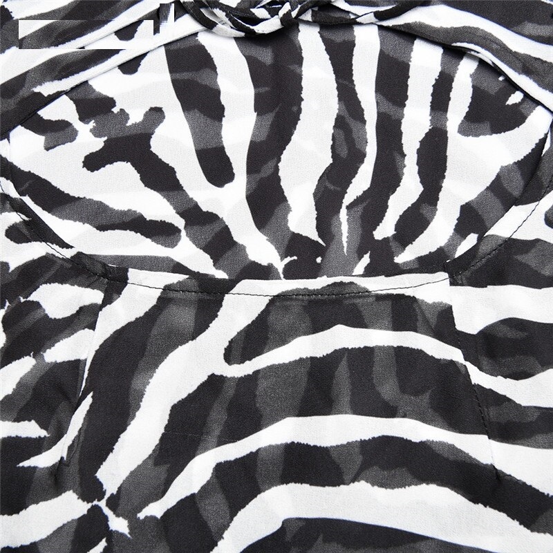 Spaghetti Strap Zebra Print Dress - Image 12