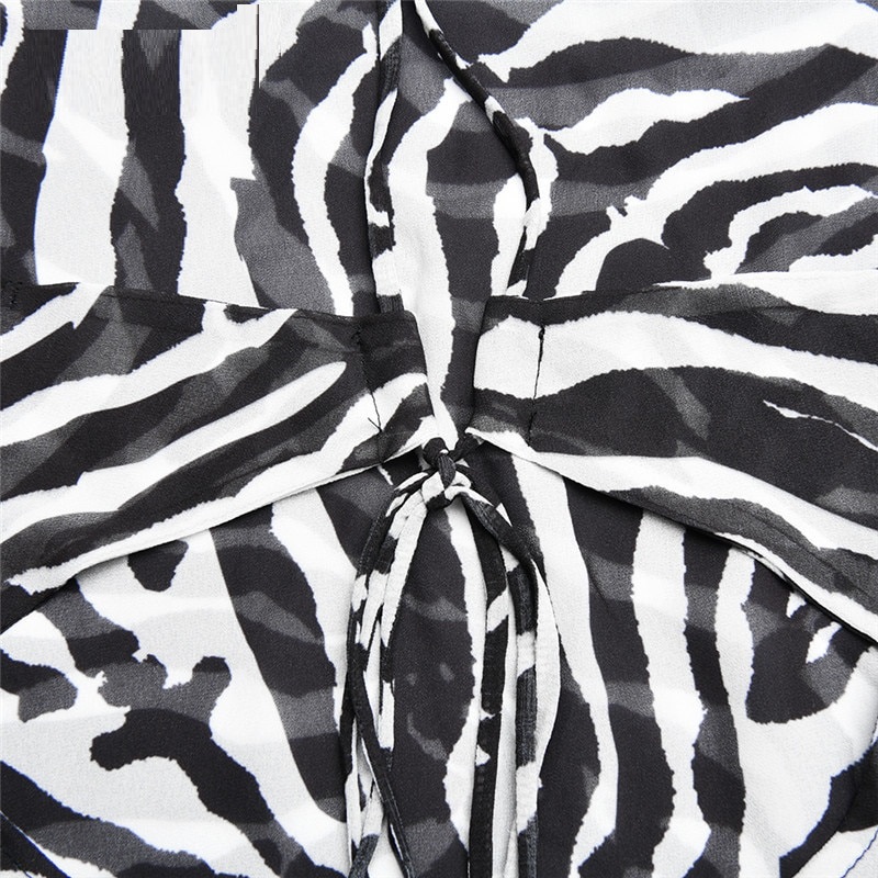 Spaghetti Strap Zebra Print Dress - Image 13