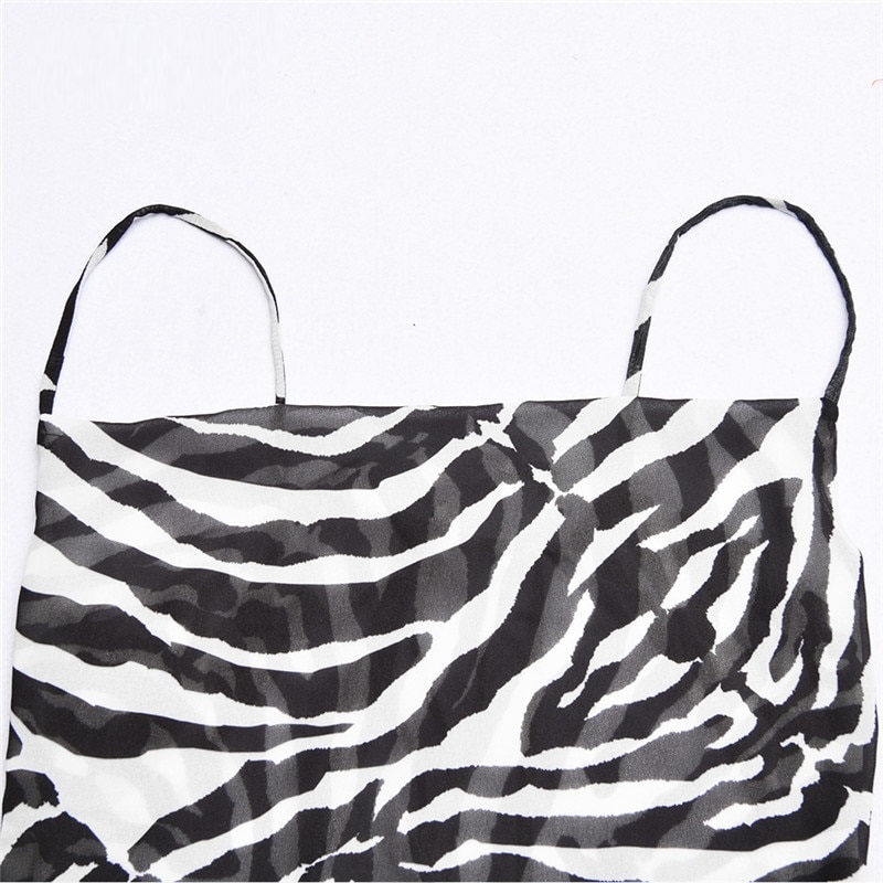 Spaghetti Strap Zebra Print Dress - Image 7