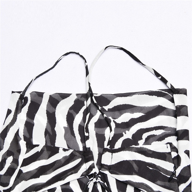Spaghetti Strap Zebra Print Dress - Image 8