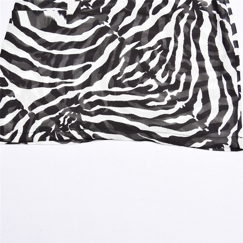 Spaghetti Strap Zebra Print Dress - Image 9