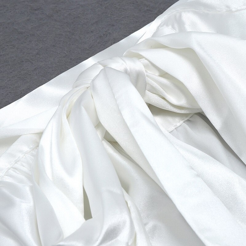 Fashion Sexy Backless Crop Top Split Drape Party Skirts Set - Image 6