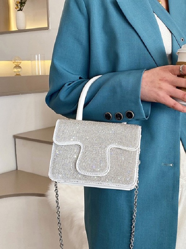 Elegant Patch Rhinestone Chain Handbags - TD Mercado