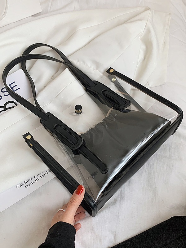 Solid Simple One Shoulder Tote Bags - Image 8