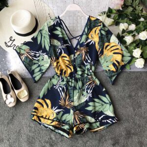 Tunic Floral Print Plus Size Boho jumpsuit