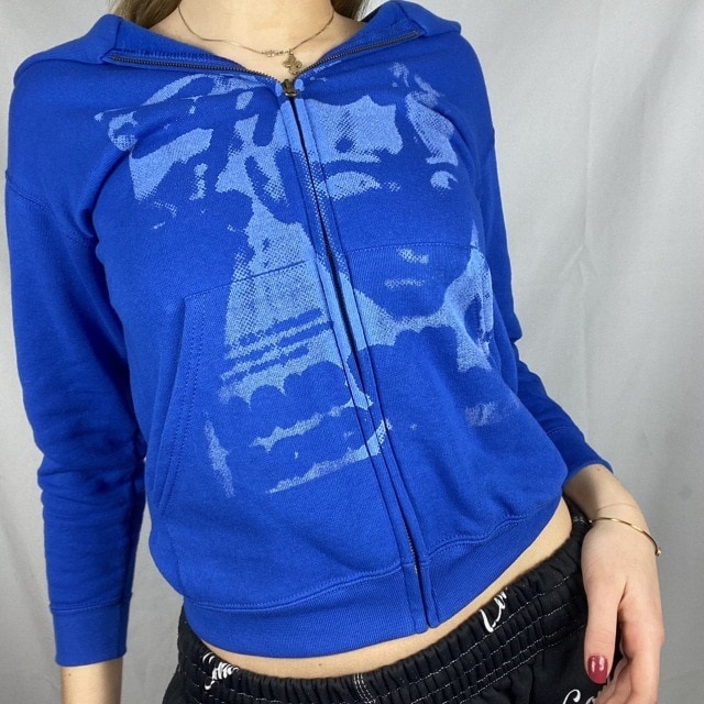 Sweatshirt Hoodies Gothic Long Sleeve Zipper Printed Hip Hop Tops - Image 6