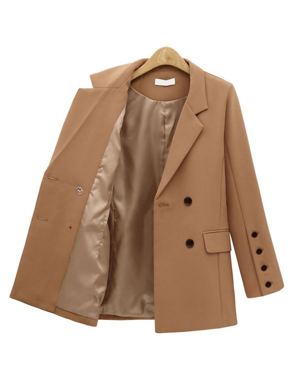 Blazer Jacket Long Sleeve Notch Collar Coat - Image 3