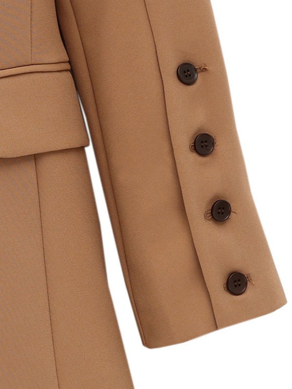 Blazer Jacket Long Sleeve Notch Collar Coat - Image 8