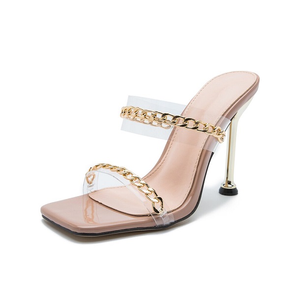 New Shoes Peep Toe Sexy Shallow Thin High Heels Slippers - Image 2