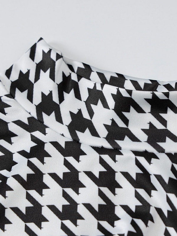 Two Piece Sets Pleated Plaid Pattern Casual Pants Outfit - Image 7