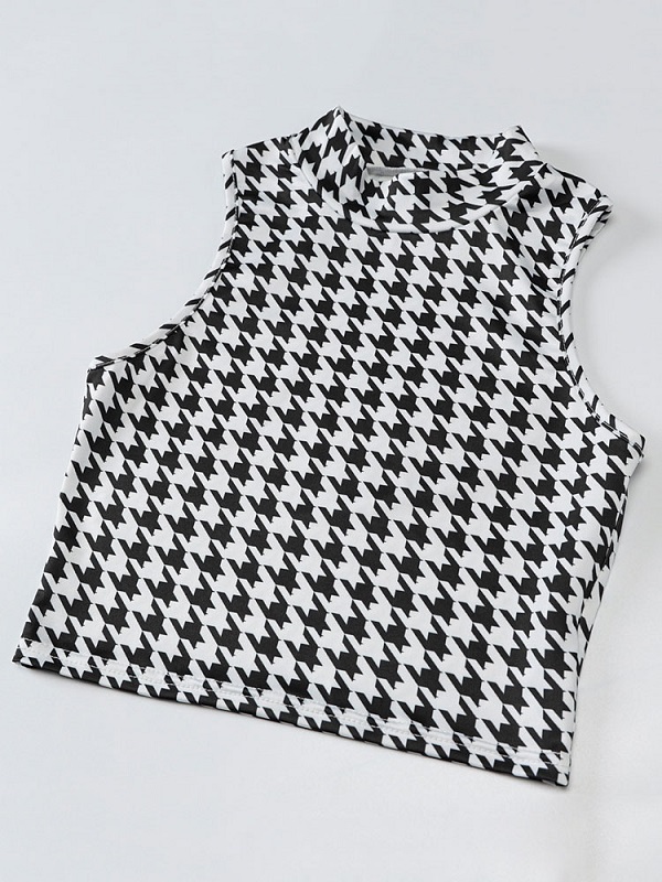 Two Piece Sets Pleated Plaid Pattern Casual Pants Outfit - Image 8