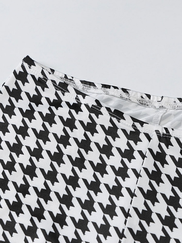 Two Piece Sets Pleated Plaid Pattern Casual Pants Outfit - Image 10