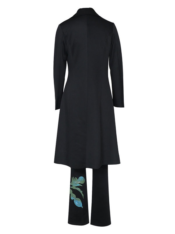 Two Piece Sets Polyester Piping Printed Casual Overcoat Outfit - Image 5