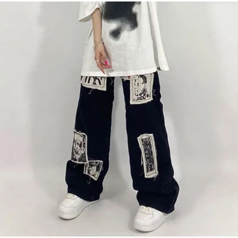 Casual Hip Hop Street wear Wide Leg Jeans - Image 3