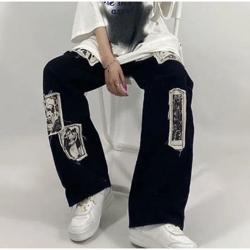 Casual Hip Hop Street wear Wide Leg Jeans - Image 2