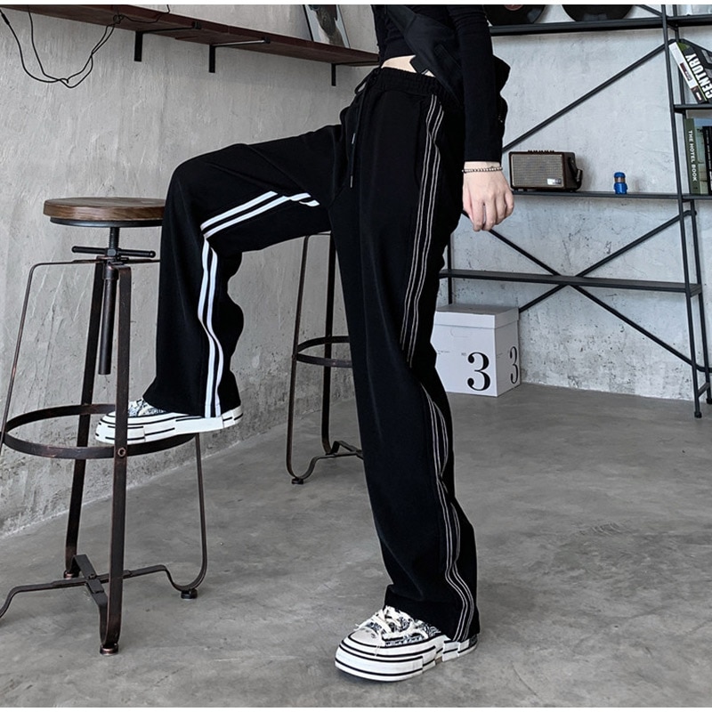 Casual Striped Straight Loose Mopping Pants - Image 6