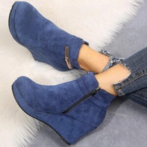 Plus Size Slip Resistant Wedge Heel Ankle Short Boots