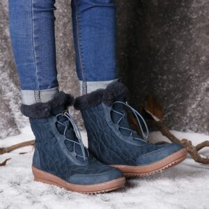 Suede Mid Calf Casual Boots