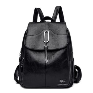 Casual Solid Color Travel Backpack Retro Bag