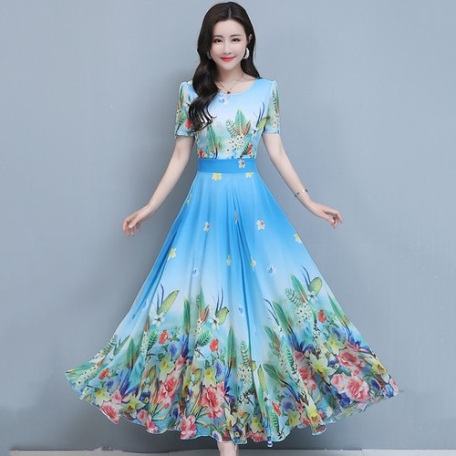 Amazon.com: Family Matching Flower Print Long Sleeve Maxi Dress Mommy Me  O-Neck High Waist Spring Fall Boho Dress with Pocket : Sports & Outdoors