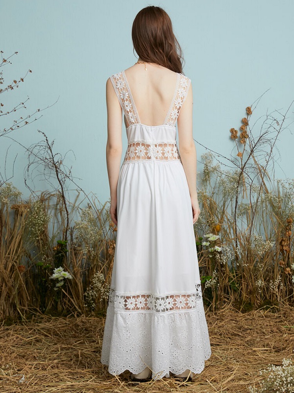 Bohemian Lace Swing Maxi Dress.