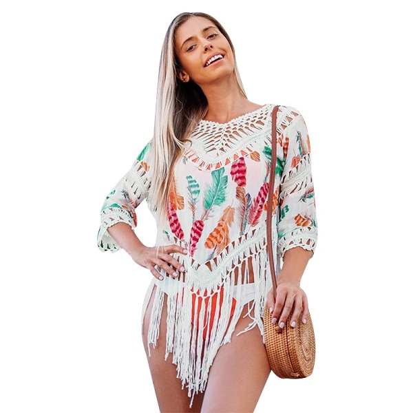 Long Knitted Beachwear Swimsuit Up - Image 3