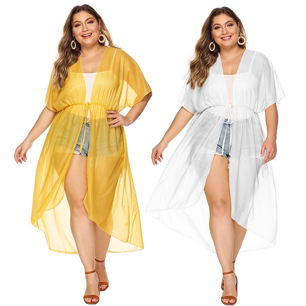 Sexy Chiffon Tunics Plus Size Cover Up - Image 5