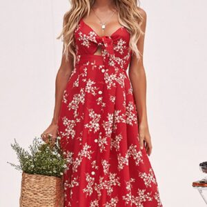 Sweetheart Cut Out and Tie Sundress
