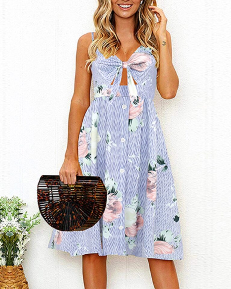 Sweetheart Cut Out and Tie Sundress - TD Mercado