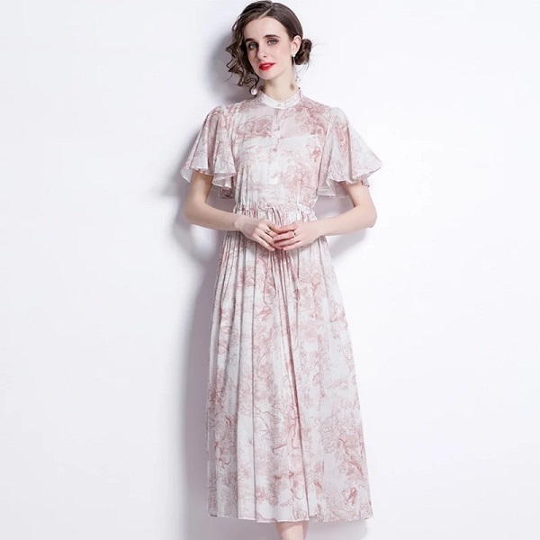 Elegant Cotton A-Line Vintage Party Dress - TD Mercado