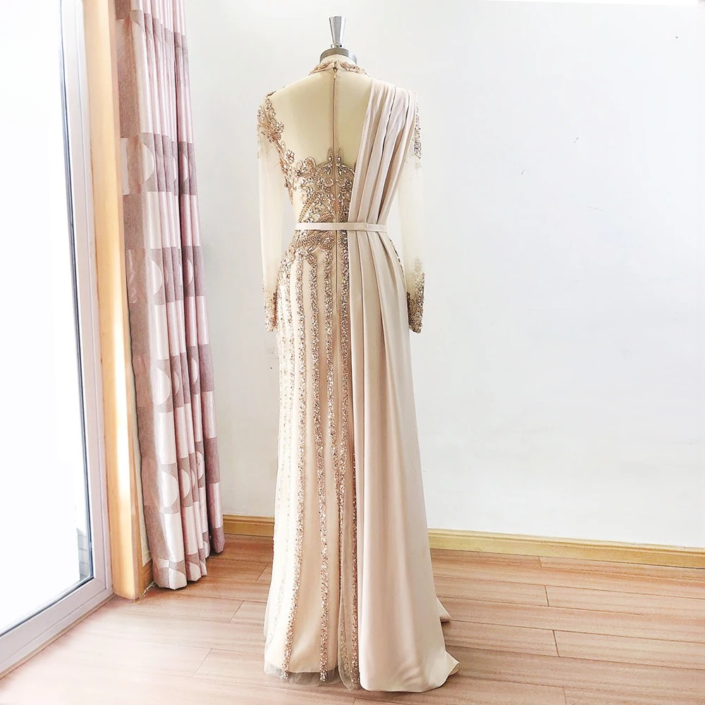 Elegant Crystal Sequin Wedding Floor-Length Evening Party Dress - Image 27