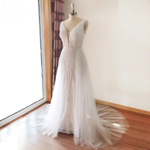 Elegant Sequins Long Sleeves Mermaid Skin V-Neck Maxi Dress