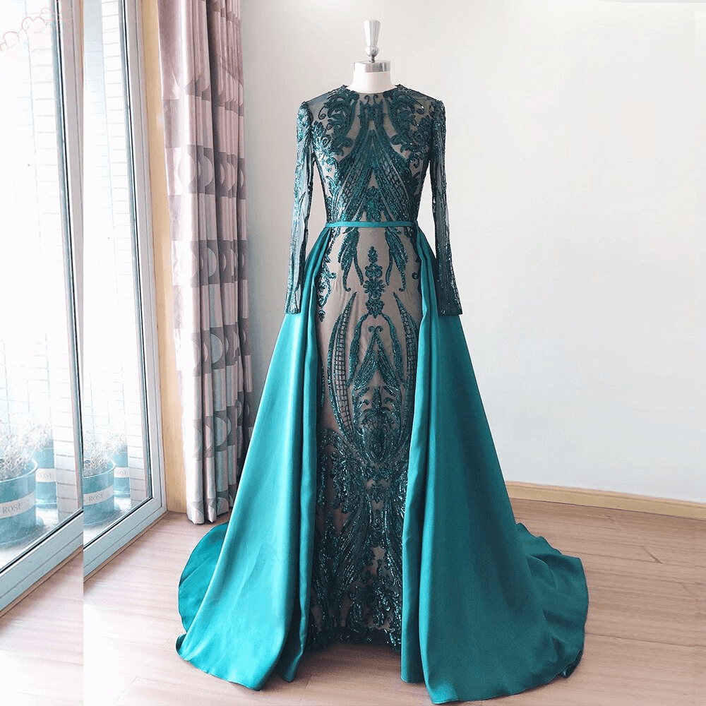 Elegant Wedding Evening Night with Detachable Train Dress for Women