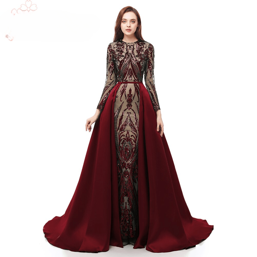 Elegant Wedding Evening Night with Detachable Train Dress for Women - Image 4