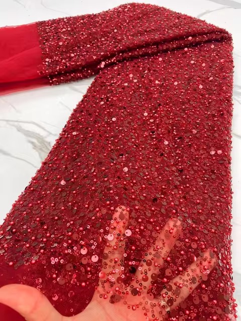 Elegant Mermaid Beads Long Sleeves V-Neck Satin Evening Party Dress - Image 12