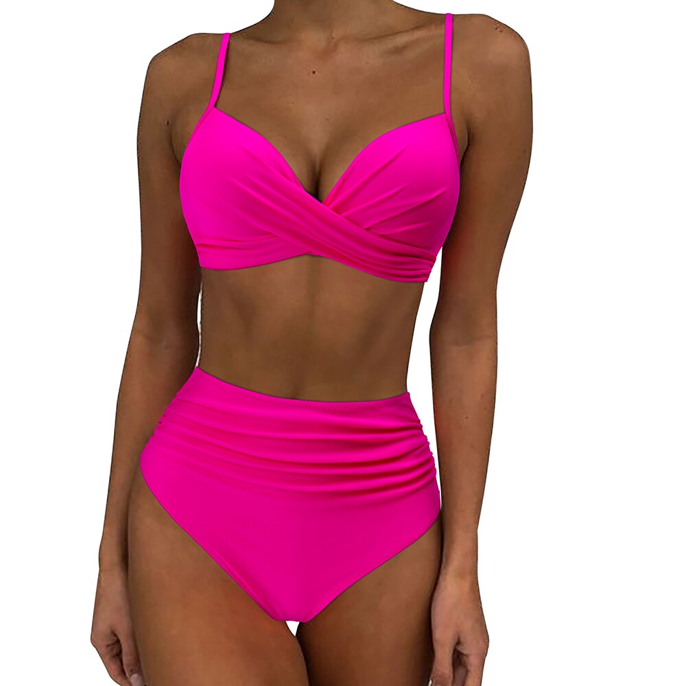 Swimsuit Summer Swimwear Push Up Solid Bathing Suit Swimming Suit Beachwear  Bikini – TD Mercado