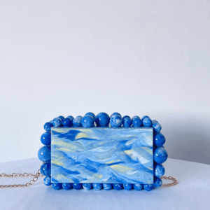 Acrylic Handbag Clutch Purse Luxury For Women Marble Pattern Women'S Party Clutch For Wedding Chain Party Handbag