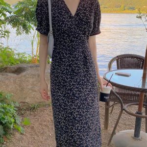 Casual Vintage Party Short Sleeve Beach Midi Dress