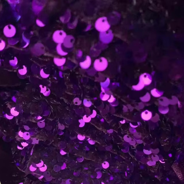 Elegant Sequin Velvet Dresses One Shoulder Long Sleeves Mermaid Dress - Image 7