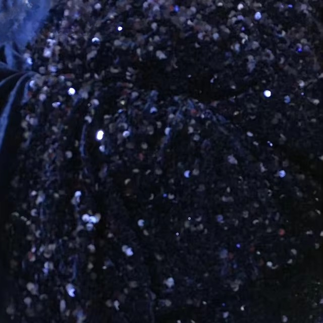 Elegant Sequin Velvet Dresses One Shoulder Long Sleeves Mermaid Dress - Image 10