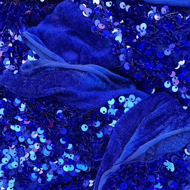 Elegant Sequin Velvet Dresses One Shoulder Long Sleeves Mermaid Dress - Image 11