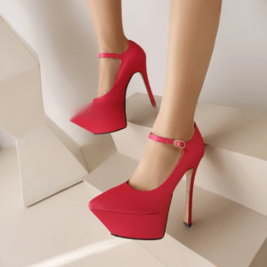 Pointed Toe Shallow High Heels Platform Women Pumps The One Word Buckle Stiletto Sandals