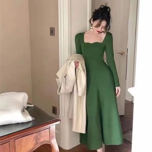 Vintage Beach Bodycon Prom Knitted Slim Evening Vestidos