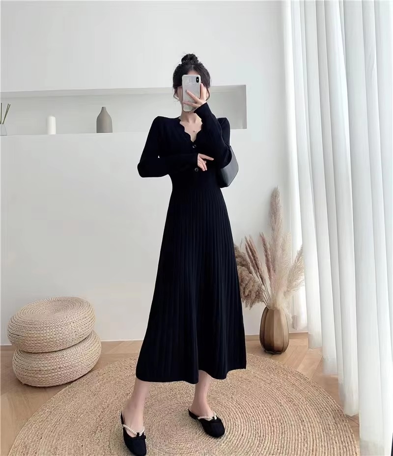 Vintage Braid Beach Bodycon Knitted Slim Comfortable Dress - Image 14