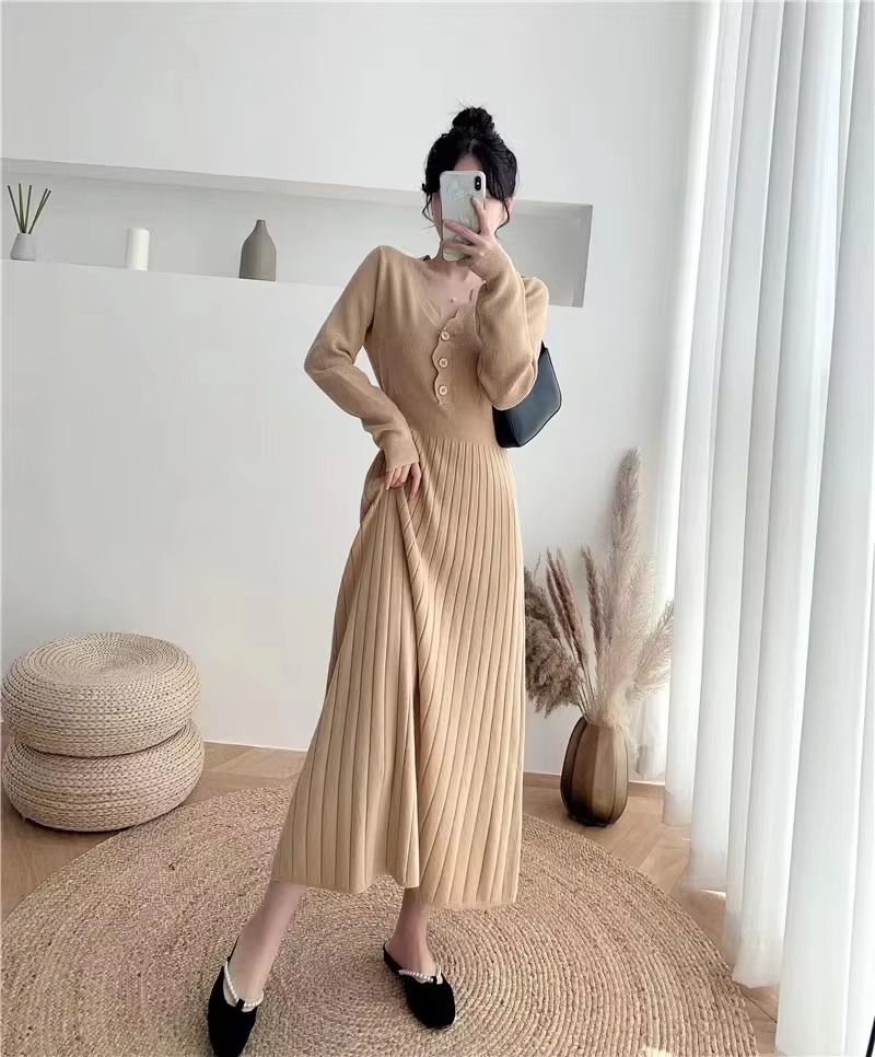 Vintage Braid Beach Bodycon Knitted Slim Comfortable Dress - Image 15